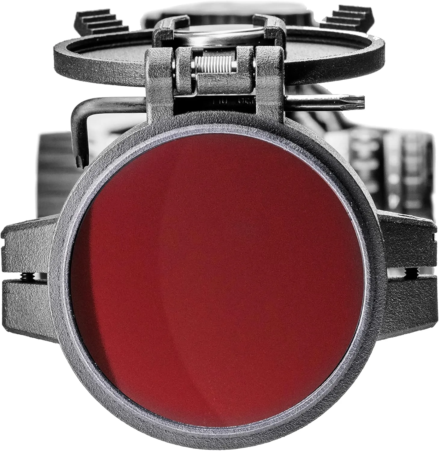 ZEISS Flip-Up and Fold-Flat Pro Lens Cover Protects Objective Lens for Riflescopes from Dirt, Mud, and Rain