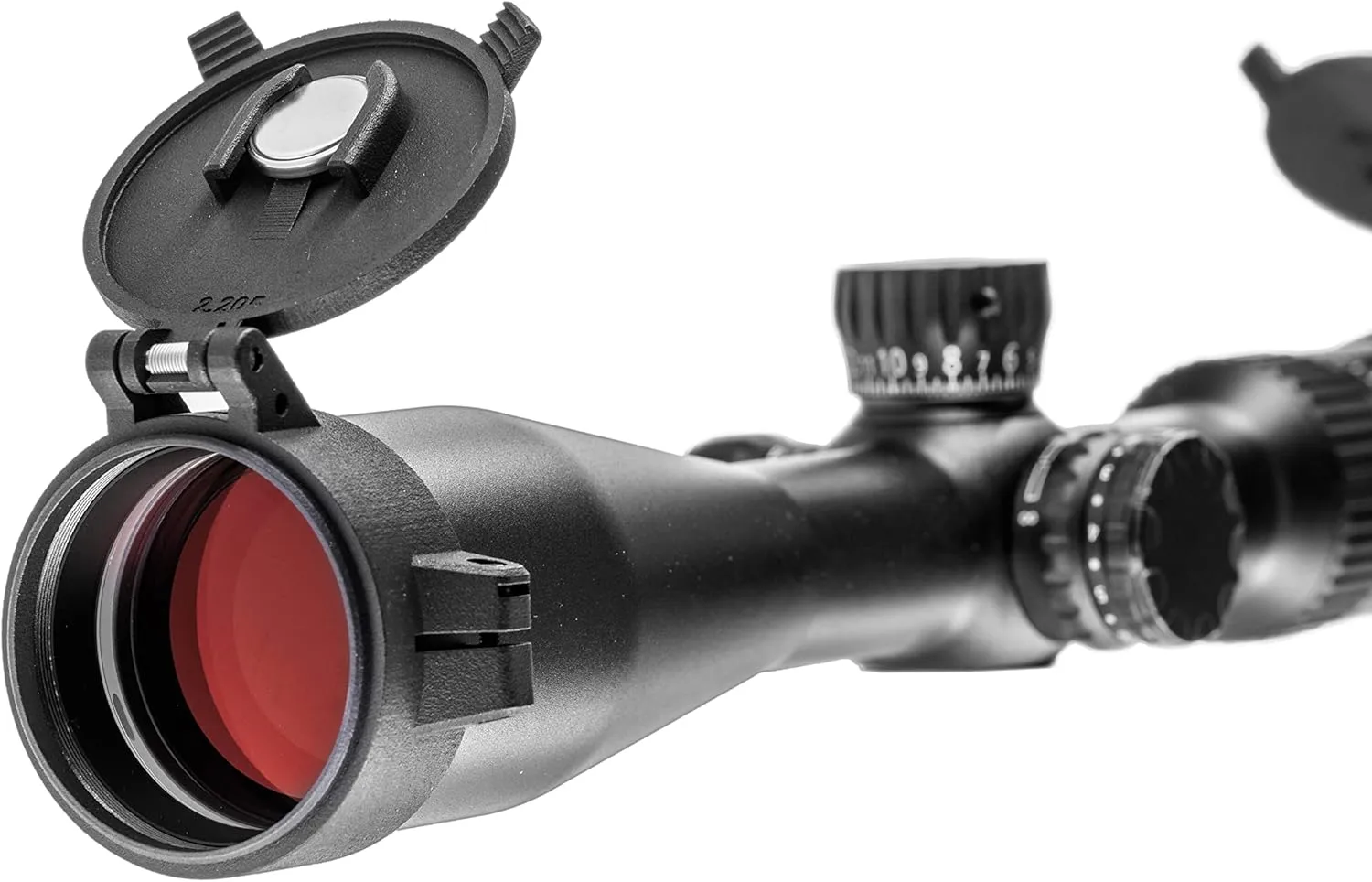 ZEISS Flip-Up and Fold-Flat Pro Lens Cover Protects Objective Lens for Riflescopes from Dirt, Mud, and Rain