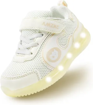 ZKA Toddler Light Up Shoes for Girls Boys Size 5 to Size 13 Sparkle Walking Running Tennis Casual Fashion Sport