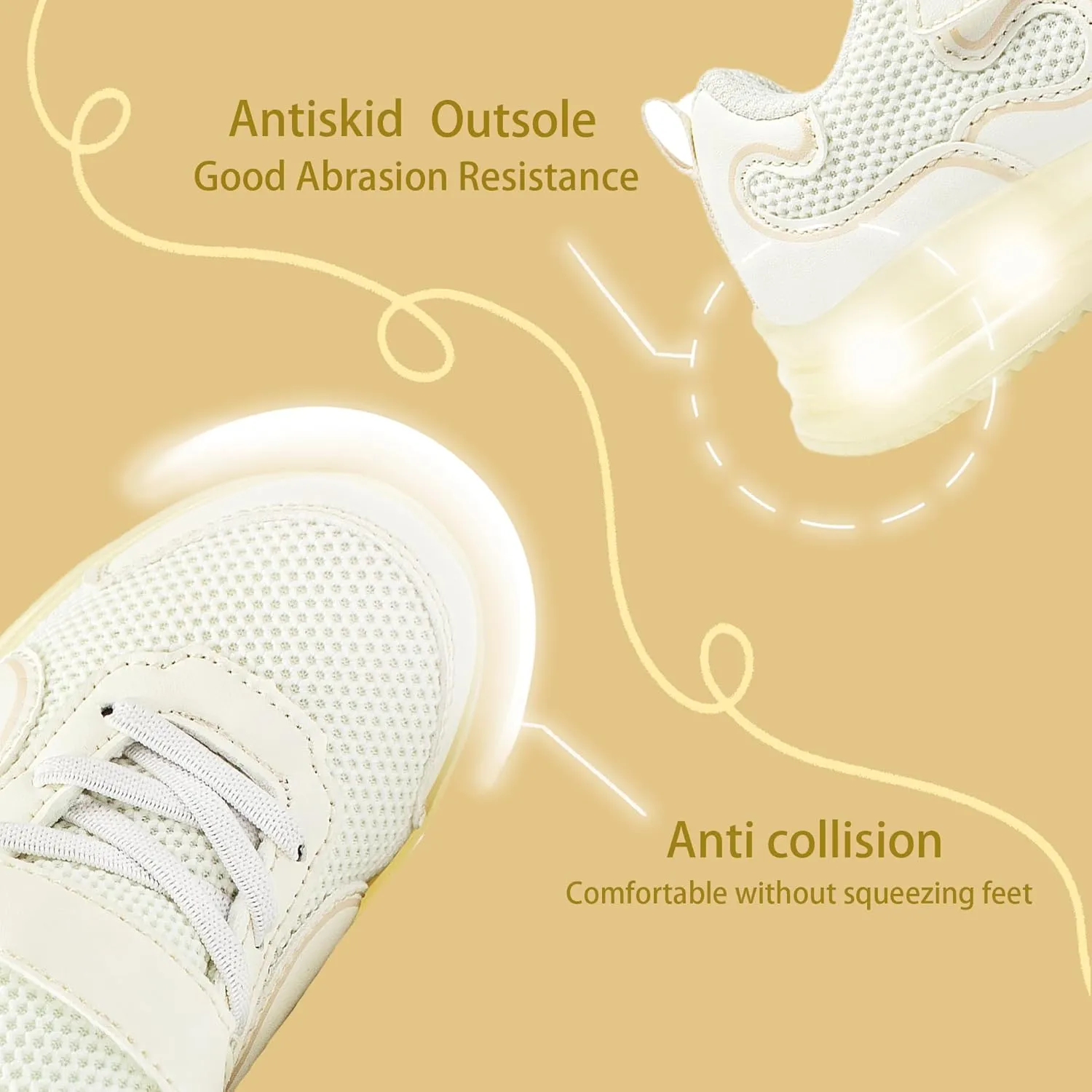 ZKA Toddler Light Up Shoes for Girls Boys Size 5 to Size 13 Sparkle Walking Running Tennis Casual Fashion Sport