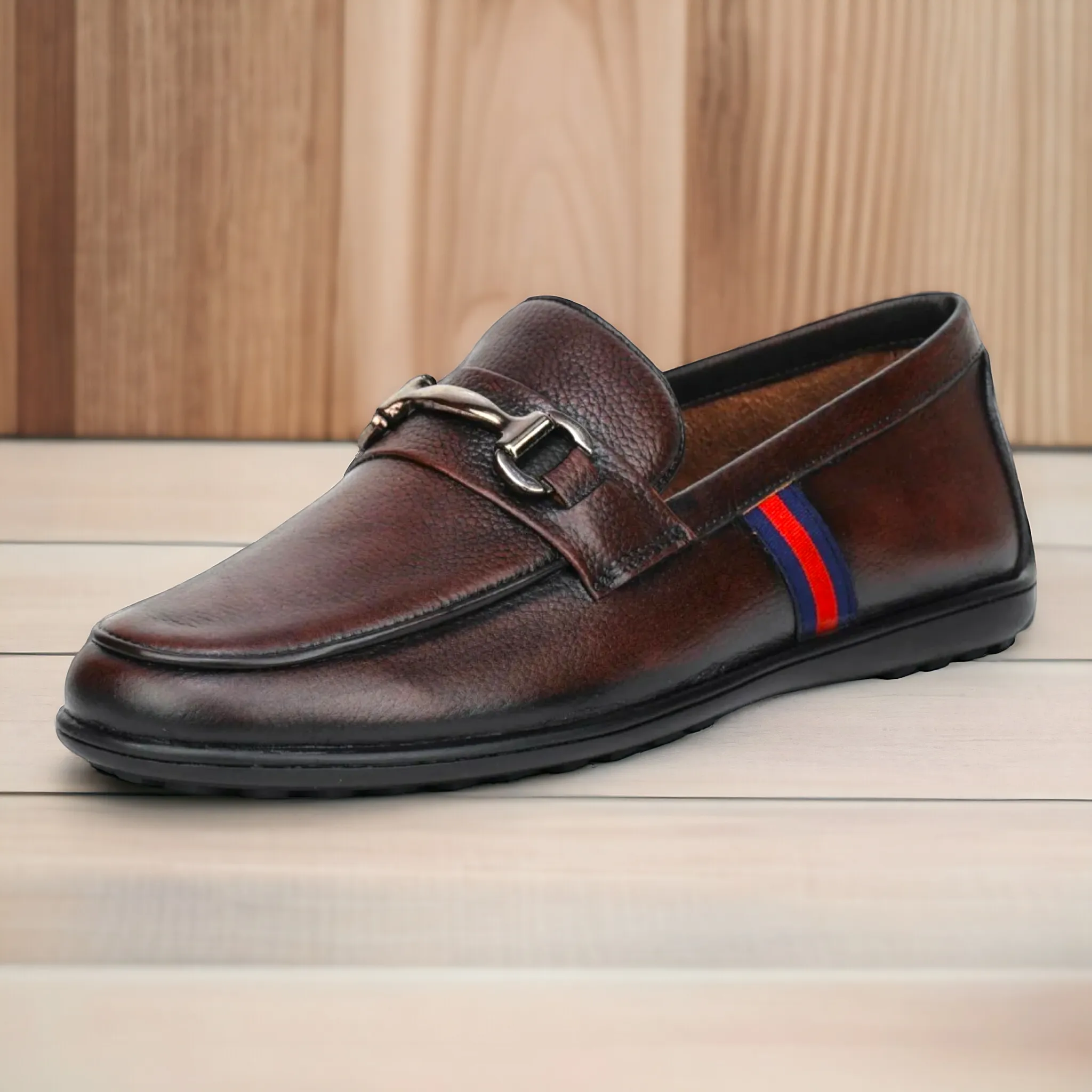 ZOOM D9845 BROWN Men's Loafers/Leather Shoes